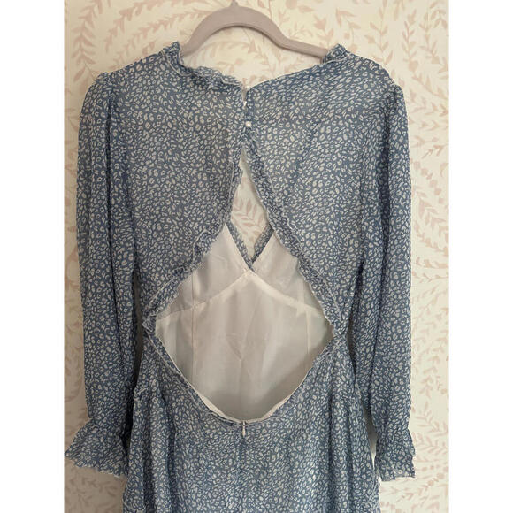 DISCOUNT SHIPPING NWT open back floral semi-sheer dress by Sucrefas - Picture 5 of 8